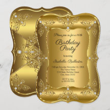 Fête d'anniversaire élégante dorée Or Elite Diaman