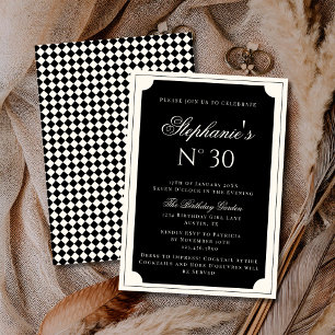 Invitation Fête d'anniversaire élégante et chic dans le style