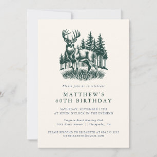 Invitation Fête d'anniversaire élégante et moderne de chasseu