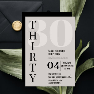 Invitation Fête d'anniversaire élégante et moderne pour les 3