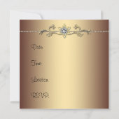 Invitation Fête d'anniversaire élégante léopard (Dos)