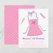 Invitation Fête d'anniversaire élégante moderne de cuisson de (Devant / Derrière)