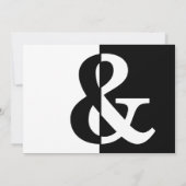 Invitation Fête d'anniversaire élégante moitié noire et blanc (Dos)