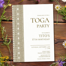 Fête d'anniversaire élégante toge grecque ou romai