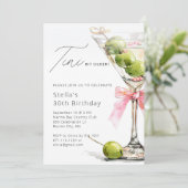 Invitation Fête d'anniversaire élégante un peu plus âgée (Debout devant)