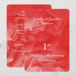 Invitation Fête d'anniversaire Élégantes Pétales de rose rose
