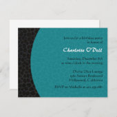 Invitation fête d'anniversaire empreinte de léopard (Devant / Derrière)