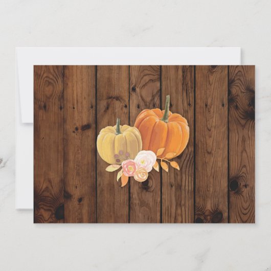 Invitation Fête d'anniversaire en bois d'automne de (Dos)