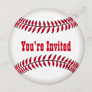 Invitation Fête d'anniversaire en forme de baseball