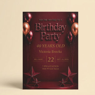 Invitation Fête d'anniversaire en montgolfière de luxe en Bou