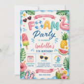 Invitation Fête d'anniversaire en mousse d'été (Devant)