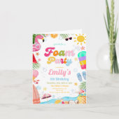 Invitation Fête d'anniversaire en mousse invitation, Summer B (Devant)