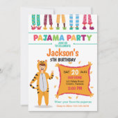 Invitation Fête d'anniversaire en pyjama (Devant)
