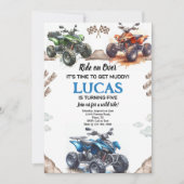 Invitation Fête d'anniversaire en quad (Devant)