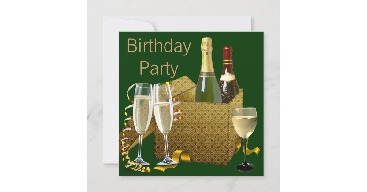 Invitation Fete D Anniversaire En Verre De Vin De Champagne Zazzle Be Invitation Fete D Anniversaire En Verre De Vin De Champagne Zazzle Be