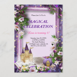Invitation Fête d'anniversaire Enchanted Castle Princess