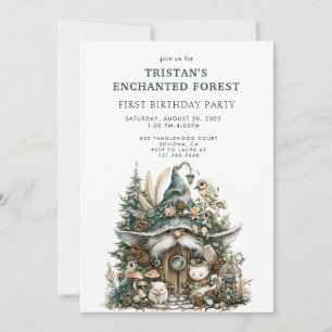 Invitation Fête d'anniversaire Enchanted Forest Kid