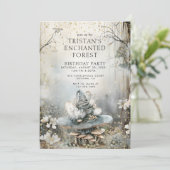 Invitation Fête d'anniversaire Enchanted Forest Kid (Debout devant)