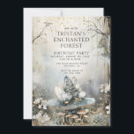 Invitation Fête d'anniversaire Enchanted Forest Kid<br><div class="desc">Une invitation magique d'anniversaire à thème de forêt enchantée pour une petite fille ou garçon fête d'anniversaire,  avec un cadre enchanté de forêt et le casquette magique de sorcier,  et des champignons dans les bois. Disponible en version imprimée,  en téléchargement numérique à envoyer sur votre téléphone,  ou les deux.</div>