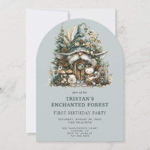 Invitation Fête d'anniversaire Enchanted Forest Kid