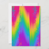 Invitation Fête d'anniversaire enfant Groovy Rainbow Tie Dye (Dos)