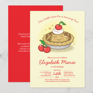 Invitation Fête d'anniversaire enfant Tarte aux cerises Migno