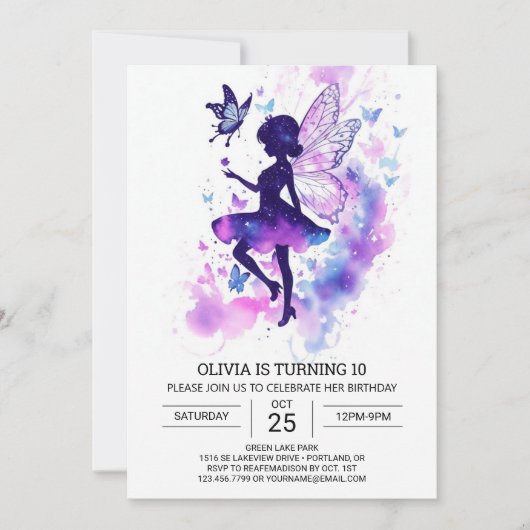 Invitation Fête d'anniversaire envoûtante pour les enfants (Devant)