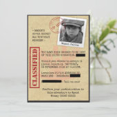 Invitation Fête d'anniversaire espion (Debout devant)