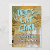 Invitation Fête d'anniversaire esthétique Rococo Marie Antoin (Devant)