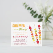Invitation Fête d'anniversaire estivale tropicale et fruitée (Debout devant)