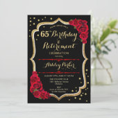 Invitation Fête d'anniversaire et de départ à la retraite - N (Debout devant)