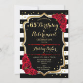 Invitation Fête d'anniversaire et de départ à la retraite - N (Devant)