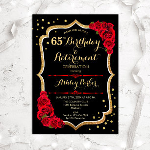 Invitation Fête d'anniversaire et de départ à la retraite - N
