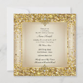 Invitation Fête d'anniversaire fabuleuse avec du Champagne do (Dos)