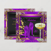 Invitation Fête d'anniversaire fabuleuse de 30 ans léopard ro (Devant / Derrière)