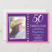 Invitation Fête d'anniversaire fabuleuse de 50 ans (Devant)