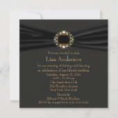 Invitation Fête d'anniversaire fabuleuse de 50 ans de la diva (Dos)