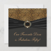 Invitation Fête d'anniversaire fabuleuse de 50 ans de la diva (Devant)