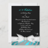 Invitation Fête d'anniversaire fabuleuse de 50 ans rayée gris (Dos)