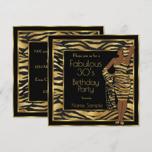 Invitation Fête d'anniversaire fabuleuse des années 30 Décora