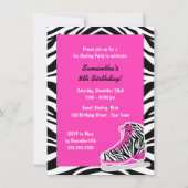 Invitation Fête d'anniversaire faite sur commande de zèbre de (Dos)