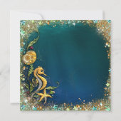 Invitation Fête d'anniversaire Fancy sous la mer (Dos)