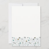 Invitation Fête d'anniversaire fantaisiste Bohème couleur fle (Dos)