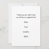 Invitation Fête d'anniversaire féerique de princesse - (Dos)