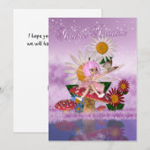 Invitation Fête d'anniversaire féerique de princesse - (Devant / Derrière)