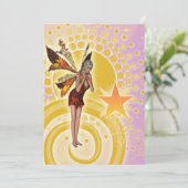 Invitation Fête d'anniversaire féerique mignonne de filles (Debout devant)