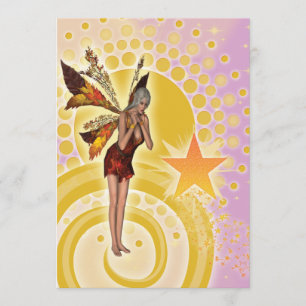 Invitation Fête d'anniversaire féerique mignonne de filles