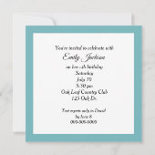 Invitation Fête d'anniversaire Femme rétro envoyant un texto (Dos)