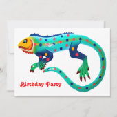 Invitation Fête d'anniversaire Fiesta Lizard (Devant)