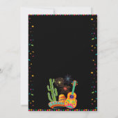 Invitation Fête d'anniversaire Fiesta mexicaine (Dos)
